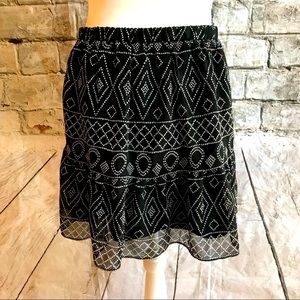 Madewell Black Georgette Skirt Sz Small